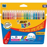 BIC Etui de 18 feutres de coloriage pointe moyenne KID COULEUR